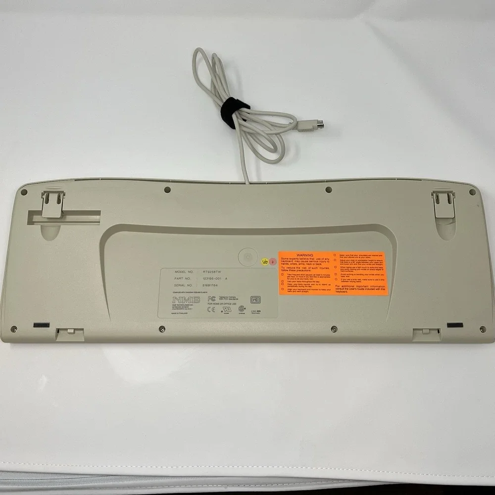 Micron NMB RT9258TW PS/2 Wired Vintage Beige Keyboard – Tested, Made in Thailand